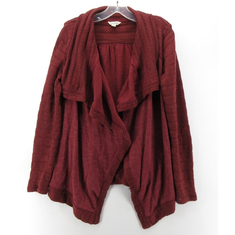 Lucky Brand Sweater Medium Open Cardigan Waterfall Draped Shawl Collar